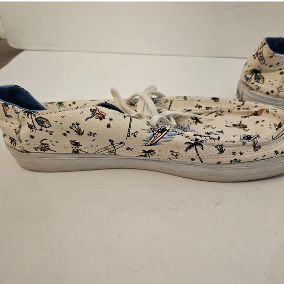 Vans Off The Wall Woman Size 10 Rata Vulc SF Summer Stories Casual Novelty Fun - Picture 6 of 11